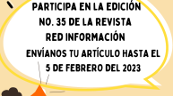 CONVOCATORIA: PARTICIPA EN LA EDICIÓN #35 DE RED INFORMACIÓN 